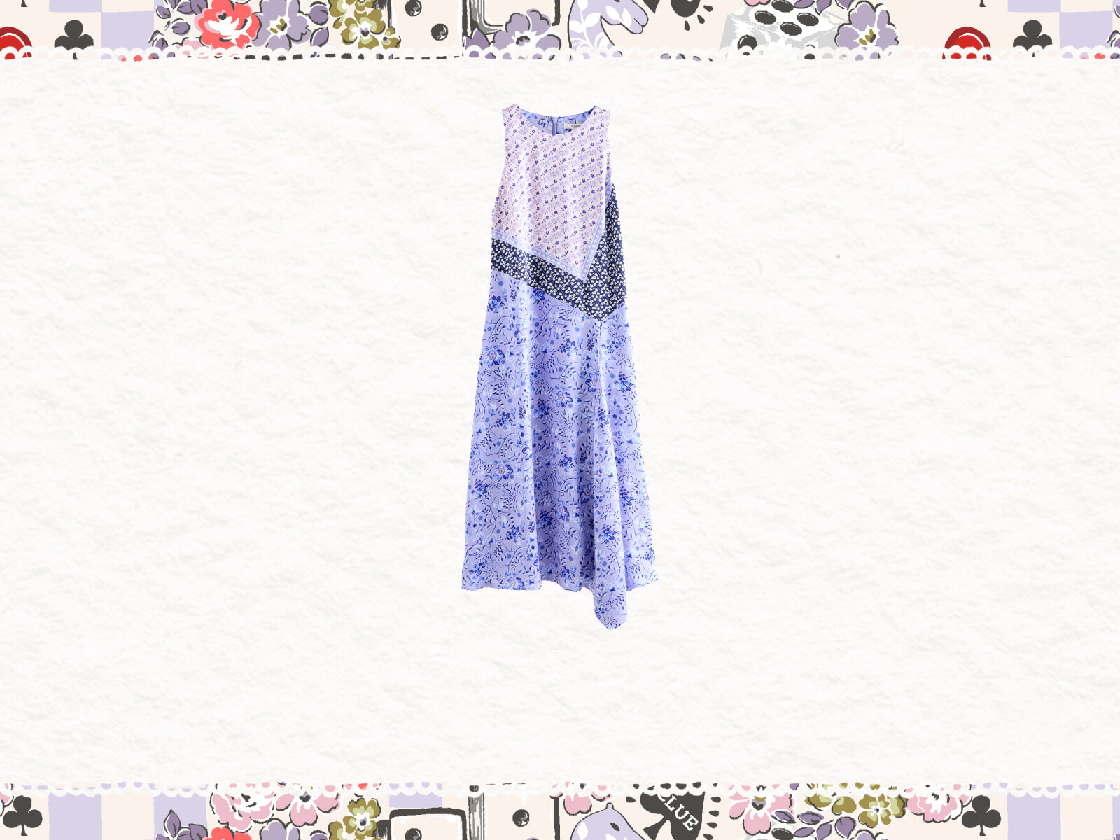 Purple Mystery Floral A line Dress