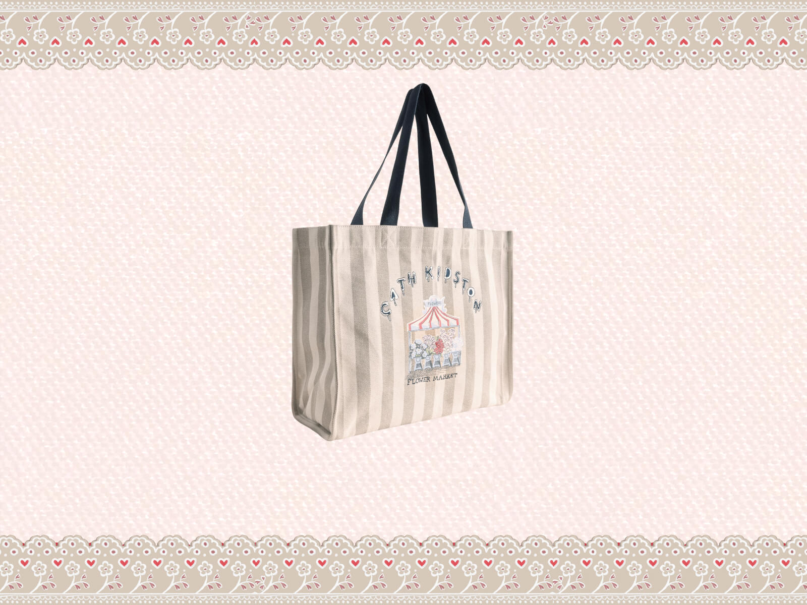 Flower Market Canvas Tote Bag