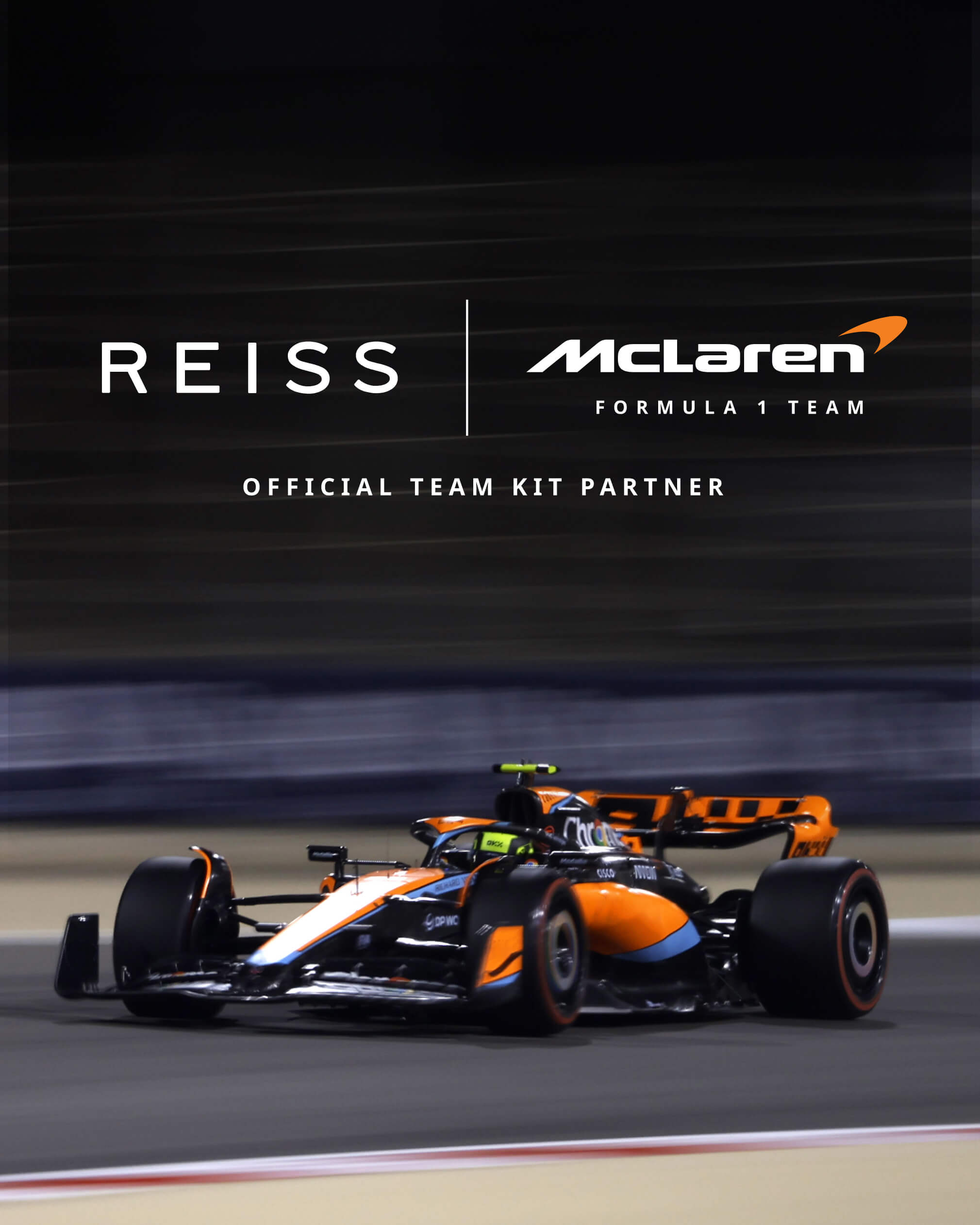 Reiss Offical Partner of Mclaren Formula 1 Team